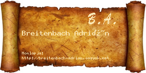 Breitenbach Adrián névjegykártya