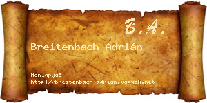 Breitenbach Adrián névjegykártya